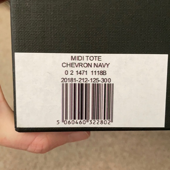 Strathberry Navy, Red, and White Tote Bag - Picture 15 of 16